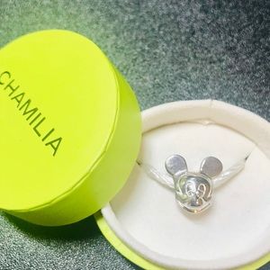 Disney Mickey Mouse Head Bead in Sterling Silver